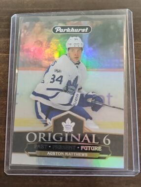 2018/19 Parkhurst Auston Matthews White / Blue Holographic Original 6 Card